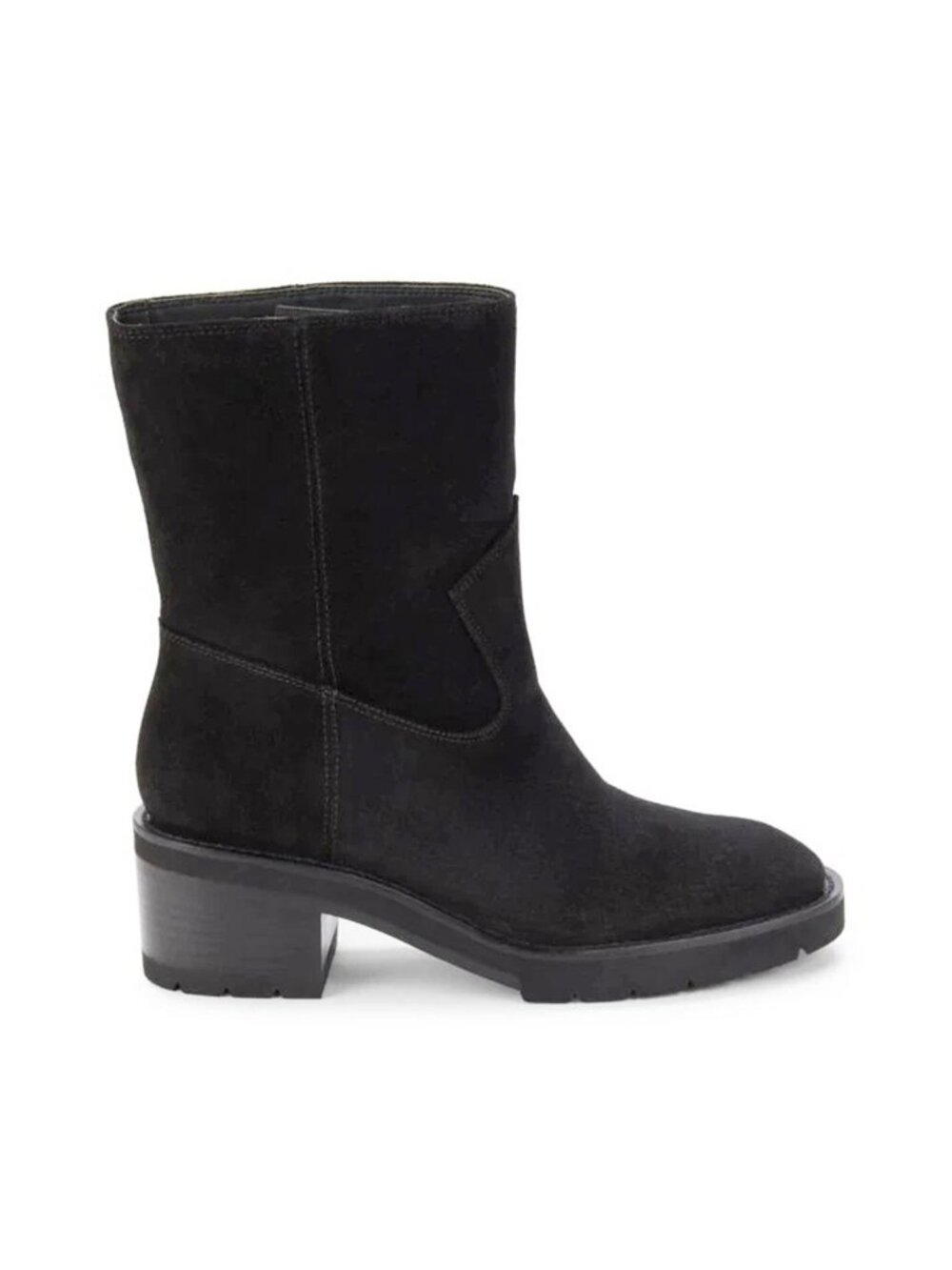 $700 STUART WEITZMAN Boulevard Suede Ankle Boots BLACK CHUNKY 11 (PD19.5)